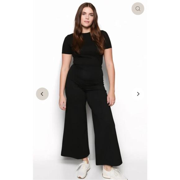 Ripley Rader Women's Black Ponte Knit Wide Leg Cropped Pants 1+ (14-16) 26.5" - Picture 2 of 16